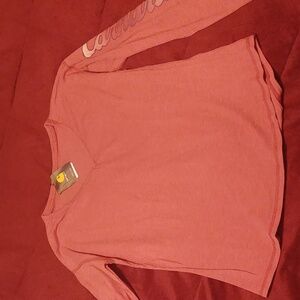 Carhartt long sleeve T-shirt warm salmon color